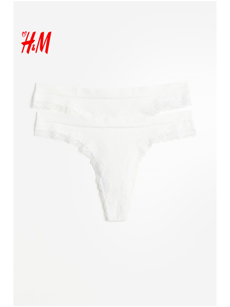Комплект трусов стринги H&M Ladies Briefs, 2 шт #1