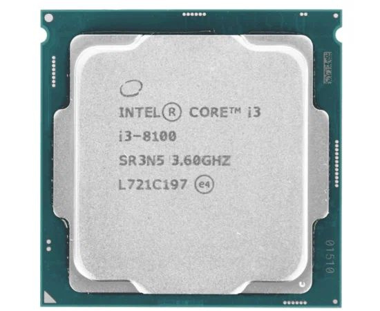 Процессор Intel Core i3 8100 (S-1151-v2, 3.6GHz, 6Mb, HDG630) OEM #1