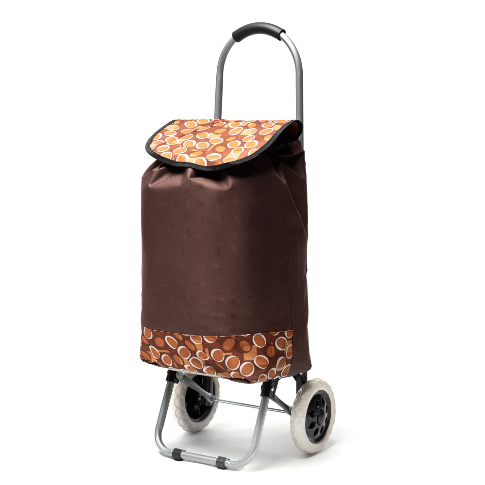 Сумка-тележка ЕГ Меган хозяйственная на колесиках 30 кг коричневая  #1