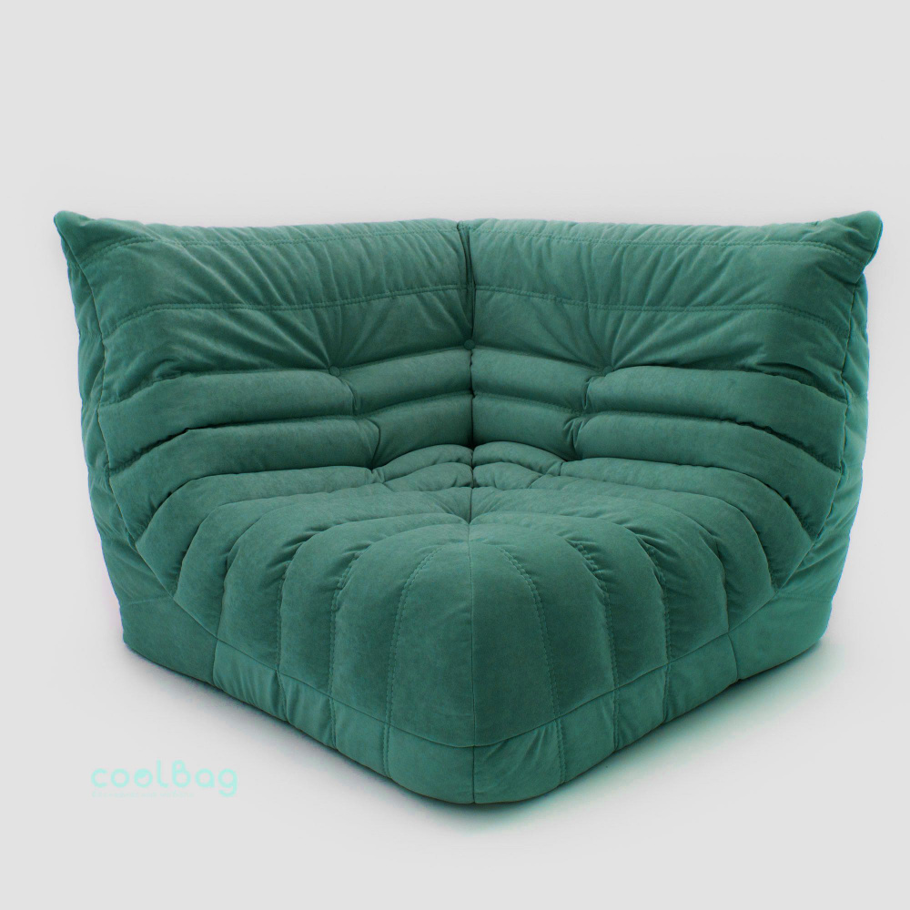 coolbag Кресло-мешок Диван, Микровелюр, Размер XXXXL,зеленый, фиолетовый  #1