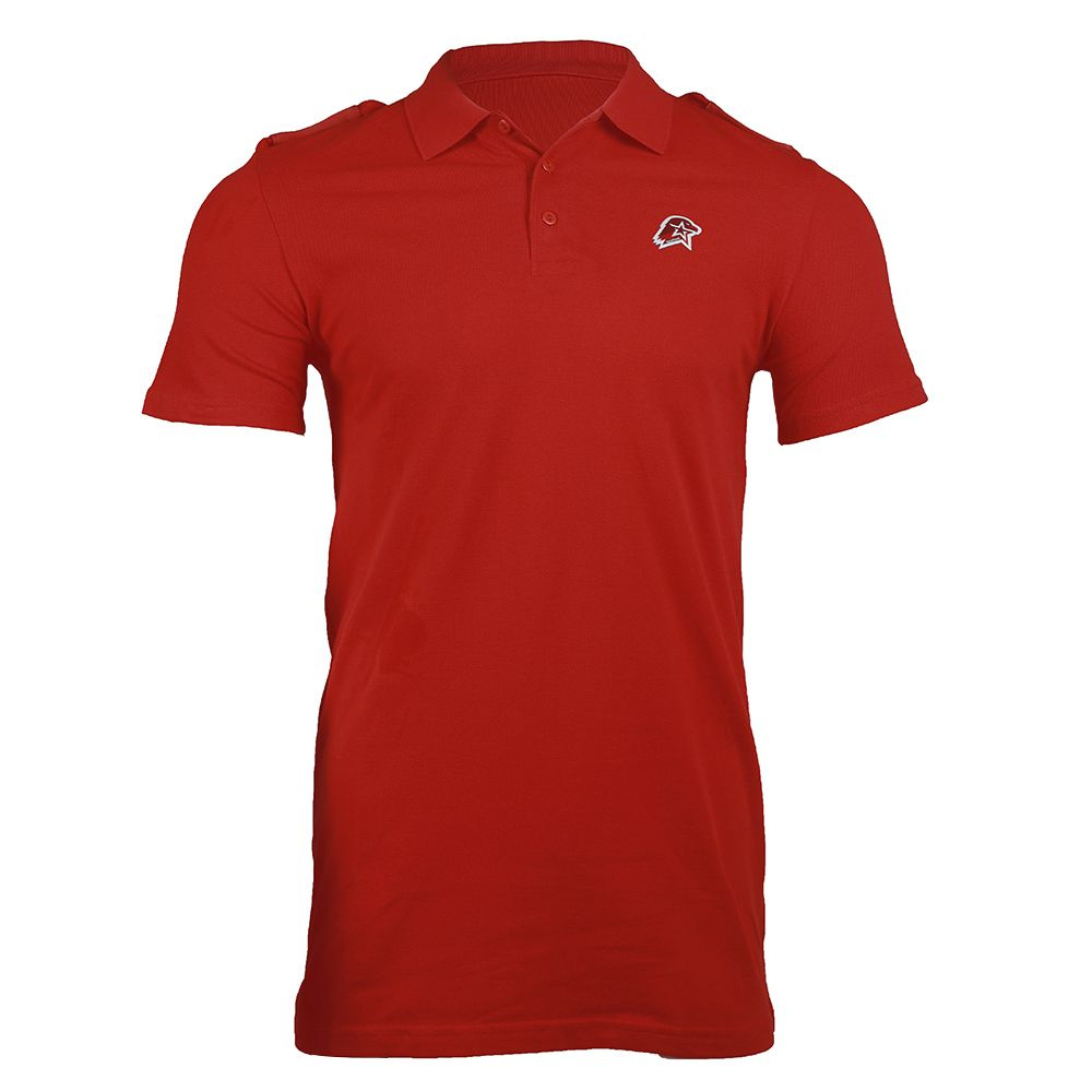 Футболка рабочая (рубашка) поло форменная Юнармии красная летняя. Для военного патриотического детского #1