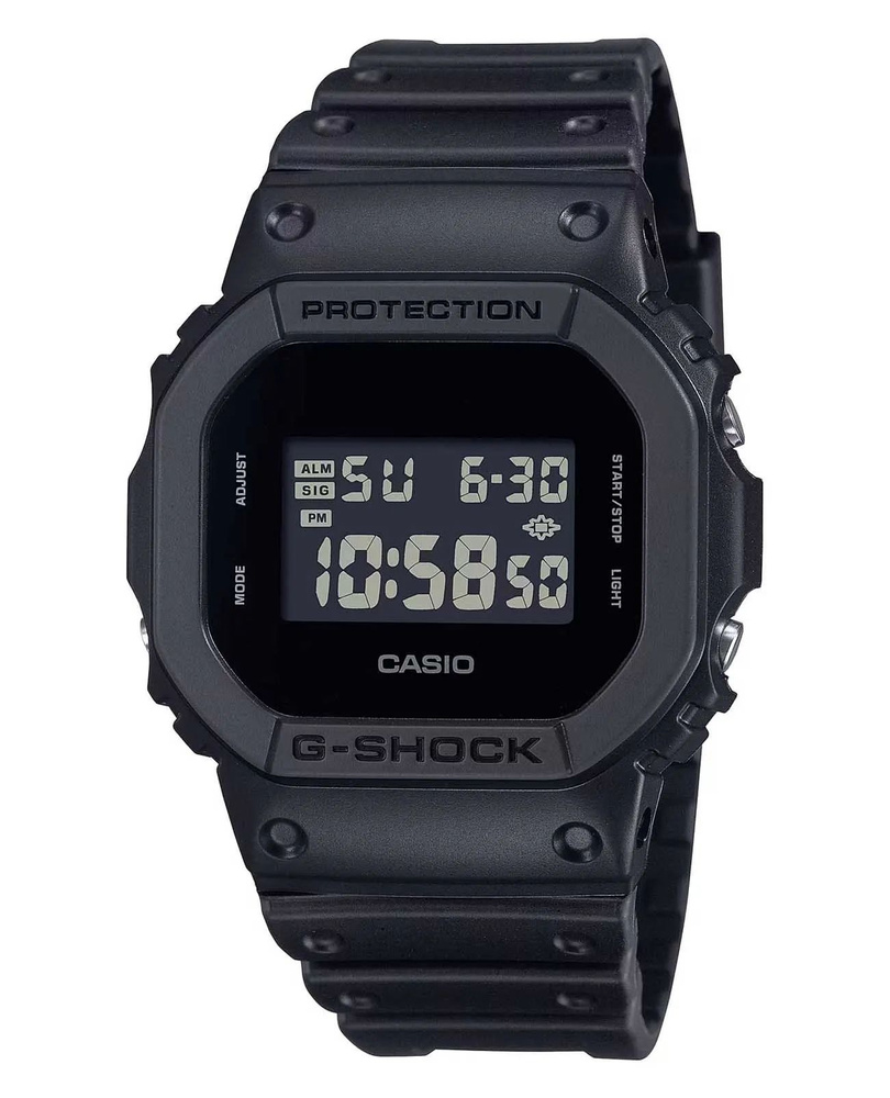 Японские мужские часы-хронограф Casio G-Shock DW-5600UBB-1 с гарантией  #1