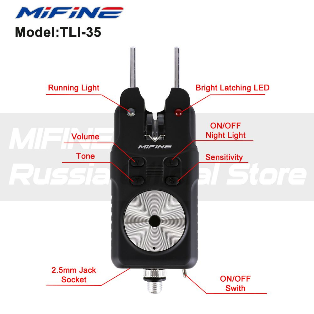 Электронный сигнализатор поклёвки MIFINE, индикатор поклевки для карповой и фидерной рыбалки  #1