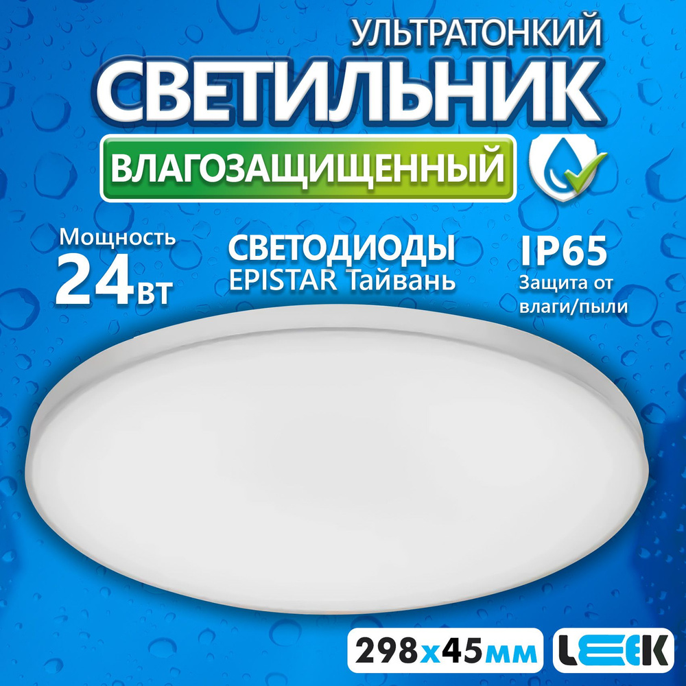 Светильник потолочный настенный светодиодный подвесной влагозащищенный LEEK LE LED BL IP65 24Вт 5000K #1