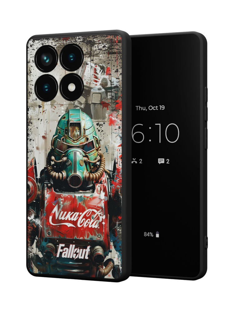 Силиконовый чехол Mcover для Poco X6 Pro (5G) (Поко Икс 6 Про 5Джи), Fallout, Братсво стали - Ядер-Кола #1