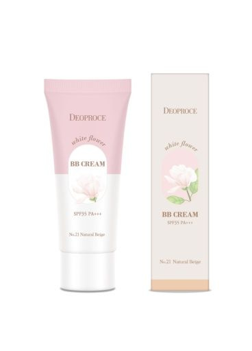 DEOPROCE WHITE FLOWER BB CREAM SPF35 PA+++ #21 Солнцезащитный ББ-крем с экстрактами белых цветов 30г #1