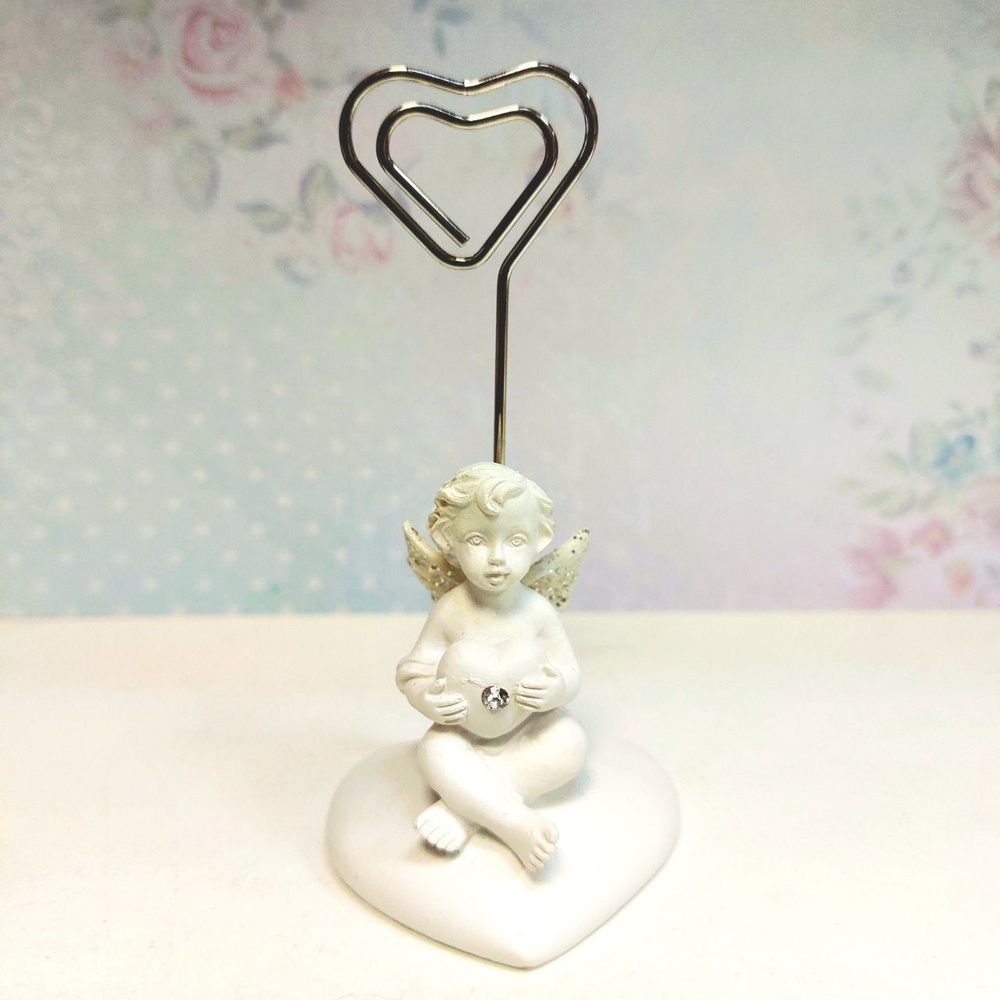 Декоративная фигурка - держатель для карточек "Ангел с сердцем" (Scrapberry's)  #1