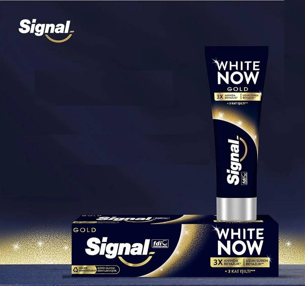 Отбеливающая зубная паста Signal White Now Gold 75ml. #1