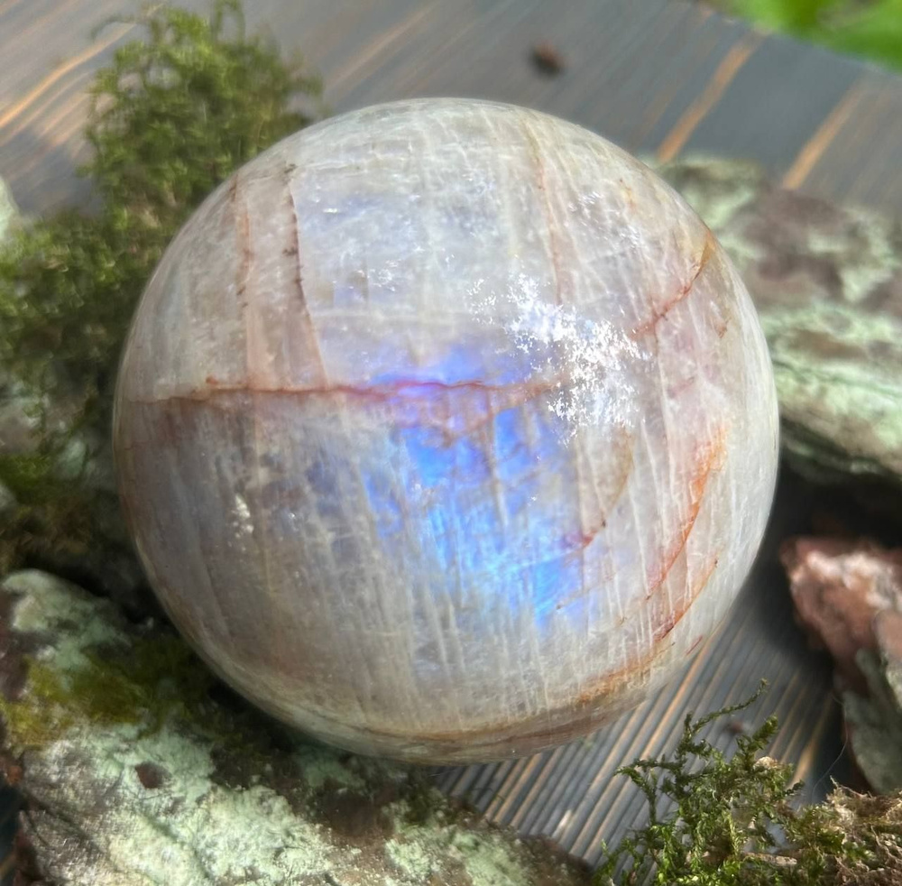 Беломорит шар 68 мм Россия натуральный камень mineral #1