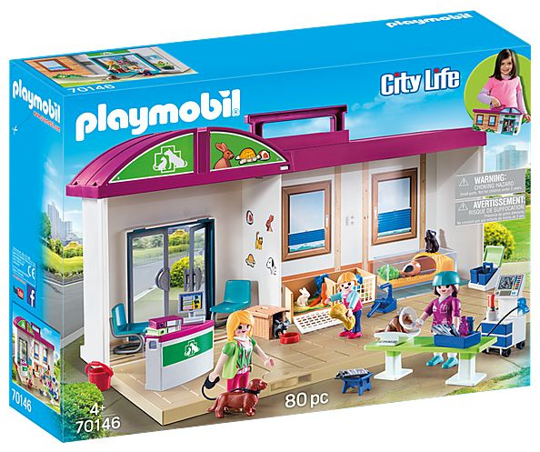 Playmobil портативная клиника для домашних животных (70146) #1