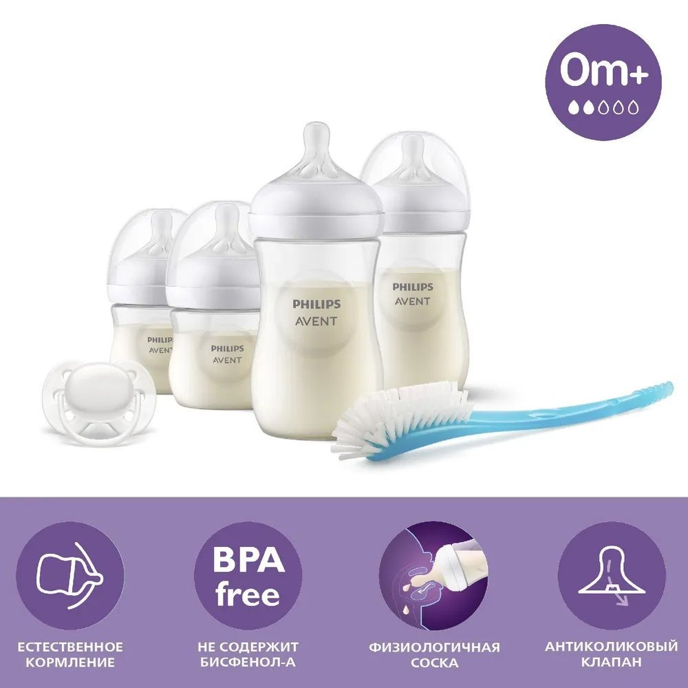 Подарочный набор Philips Avent Natural Response SCD838/11, для новорожденных 0-6 месяцев  #1