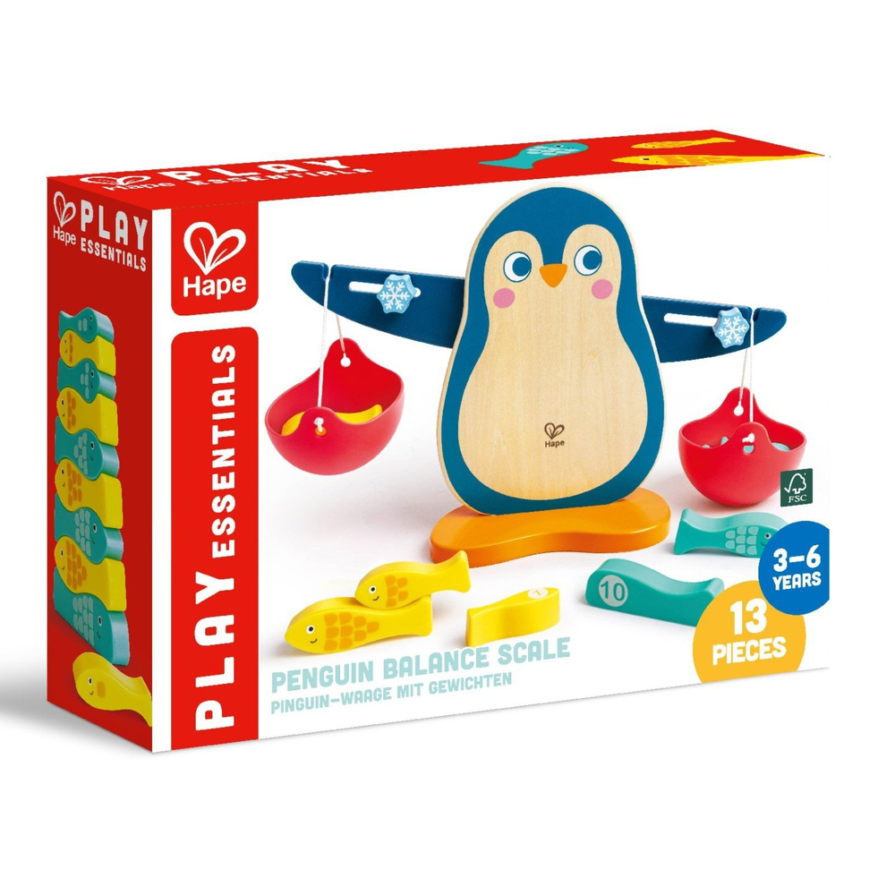 Hape Детская развивающая игра-балансир "Пингвин", 13 элементов  #1