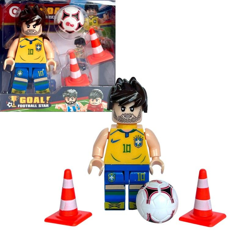 23-6C Конструктор minifigures Football FIFA World Cup Neymar, звезды футбола фигурка Неймар 7,5 см.  #1