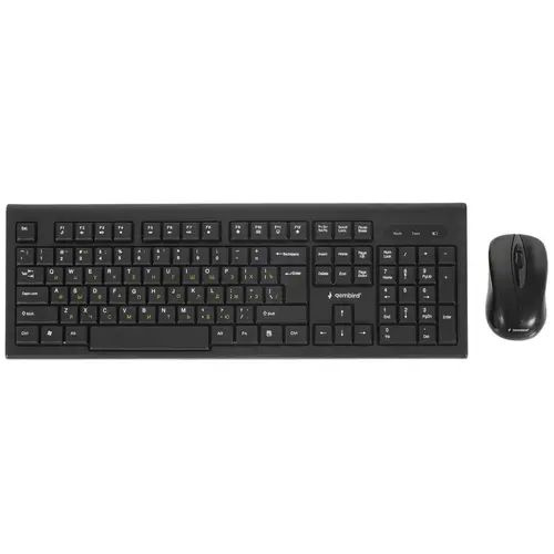Gembird Клавиатура беспроводная Комплект (клавиатура+мышь) комплект KBS-8002, черный  #1