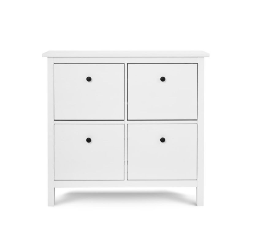 Шкаф для обуви/ обувница в прихожую Хемнэс Hemnes/ Кымор, 106х101х22 см, белый  #1