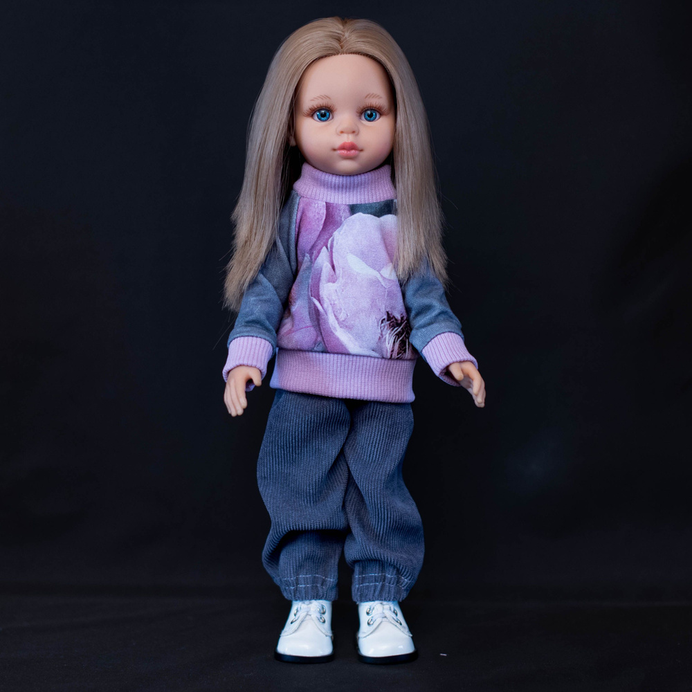 Свитшот и вельветовые брючки для Паолы/Одежда для куклы Паола Рейна ростом 32-34 см  #1