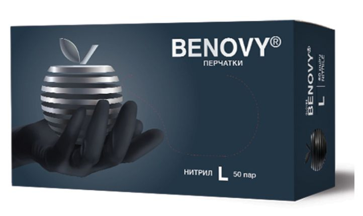 Benovy Перчатки хозяйственные, размер L, 50 пар #1