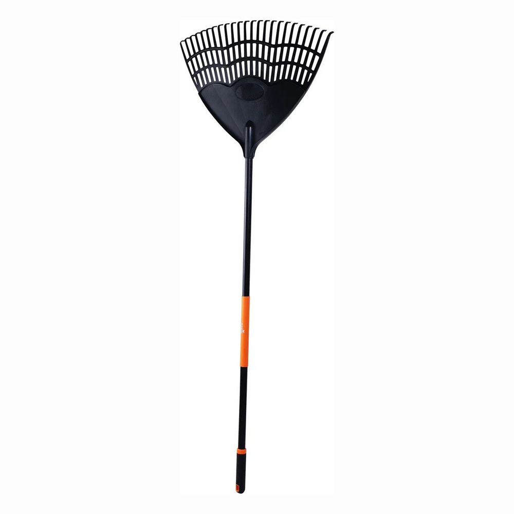 Грабли веерные Plantic by Fiskars Light Soil Care, с черенком, 24 зуба, 1580 мм  #1