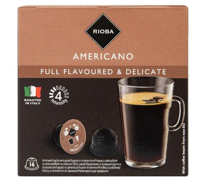 RIOBA Кофе в капсулах Dolce Gusto Americano 16шт, 112г Италия #1