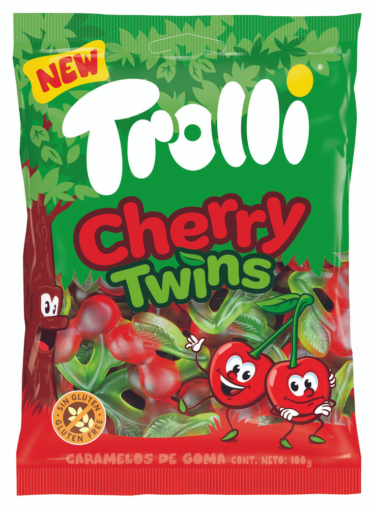 Мармелад жевательный Trolli Вишенки, вес 100 гр., комплект 2 уп.  #1