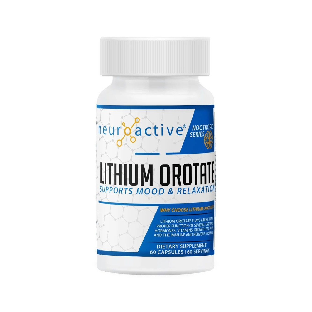 NeuroActive Lithium Orotate Оротат Лития Улучшение когнитивных функций 60 caps 5mg  #1