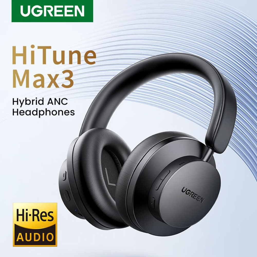 Полноразмерные беспроводные наушники с гибридным шумоподавлением UGREEN HiTune Max3, цвет черный (90422) #1