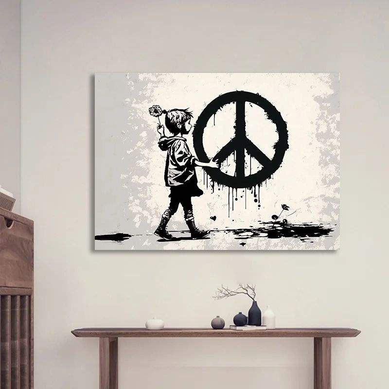 Картина Бенкси, граффити, Banksy, 50х70 см. #1