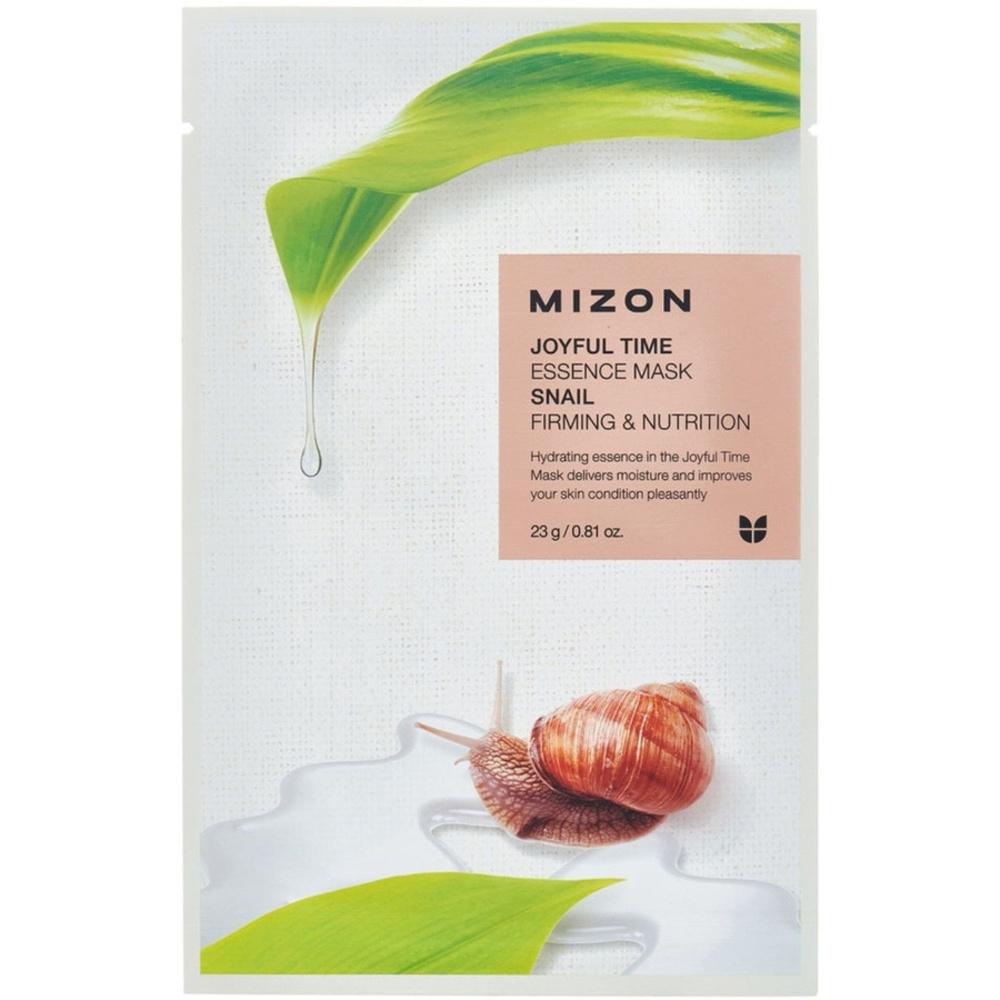 Mizon Маска тканевая с экстрактом улиточного муцина Joyful time essence mask snail 23 гр.  #1