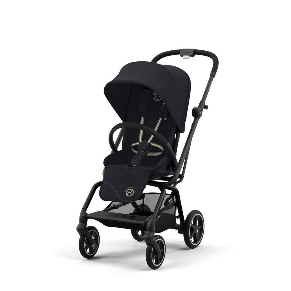 Прогулочная коляска Cybex Eezy S Twist+ 2 2024 Magic Black с дождевиком и бампером  #1