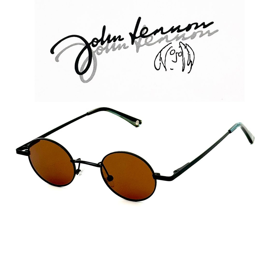 Очки John Lennon JLS 260 Matt Black/Brown солнцезащитные #1