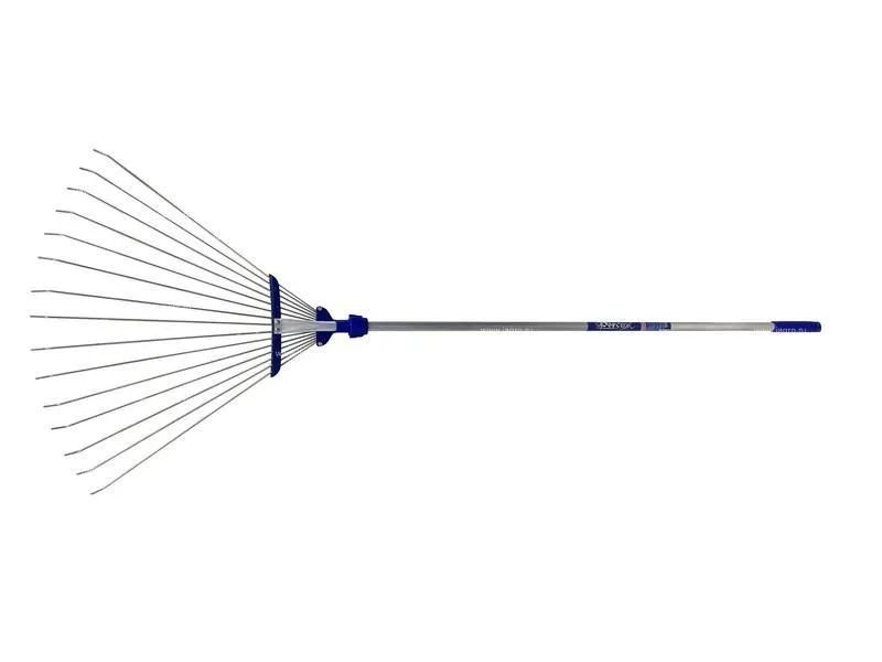 Грабли веерные проволочные 15зуб. раздвижные с метал. черенком  #1