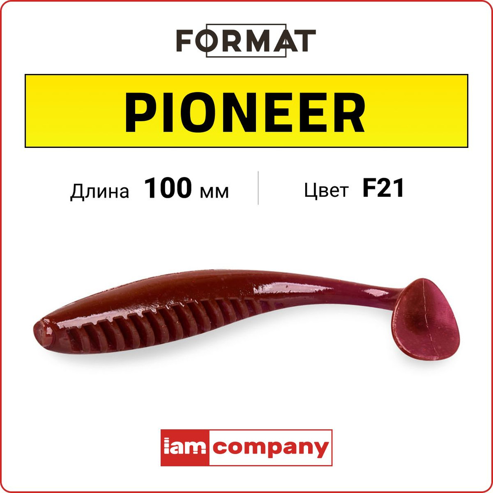 Приманка силиконовая Format PIONEER 100 мм цв. F21 / уп. 5 шт / Для летней рыбалки / Мягкая приманка #1