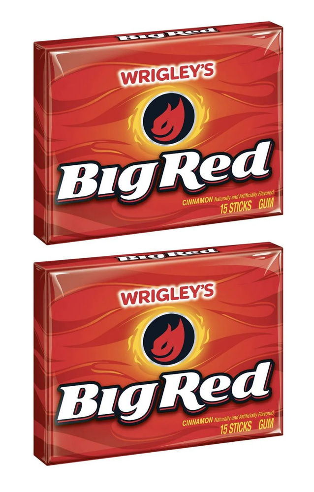 Жевательная резинка Wrigley's Big Red, 40,5г x 2 шт #1