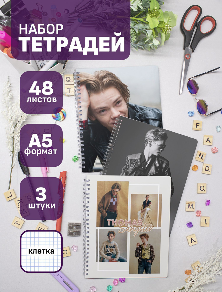 Набор тетрадей (3шт.) 48л. Томас Сангстер / Thomas Sangster #1