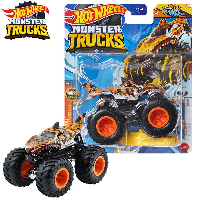 Машинка Mattel Hot Wheels Monster Trucks (Монстр трак) 2024 FYJ44 HW Tiger Shark #1