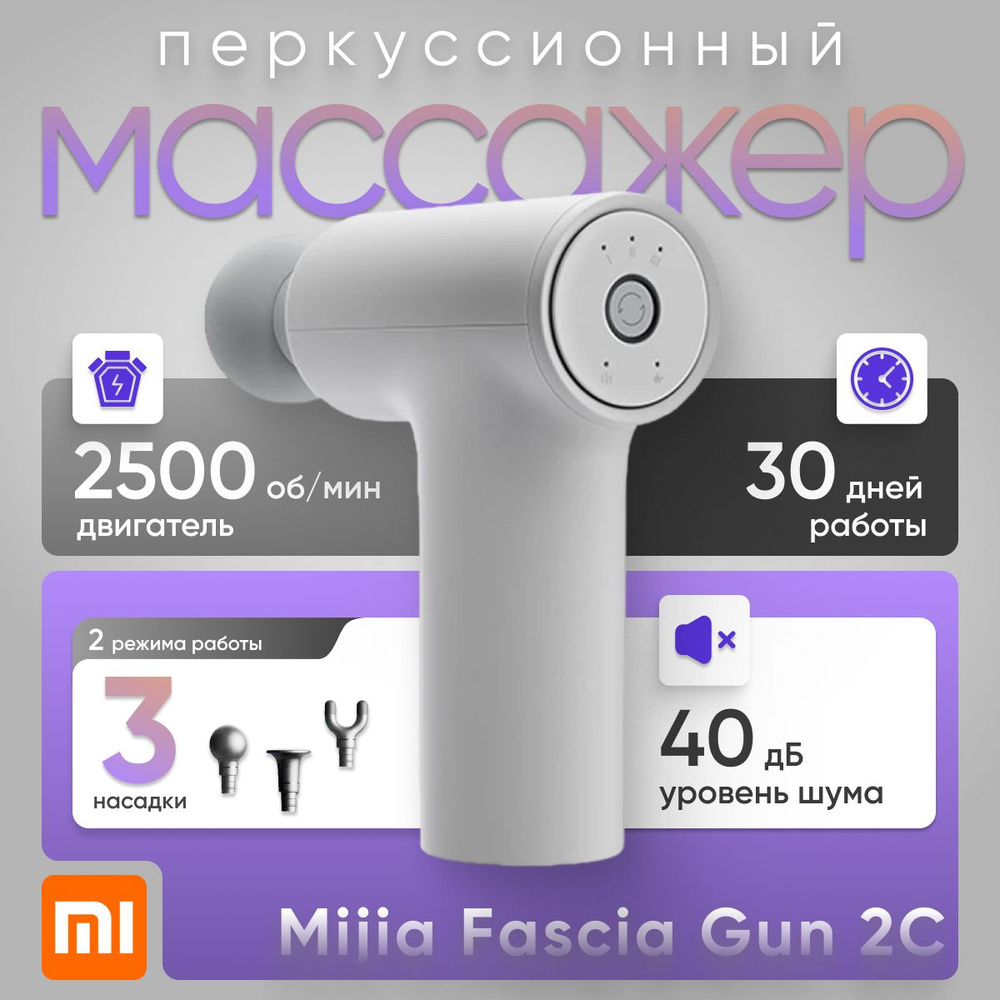 Перкуссионный массажный пистолет Mijia Fascia Gun Mini 2C, массажер для тела MJJMQ03YM CN  #1