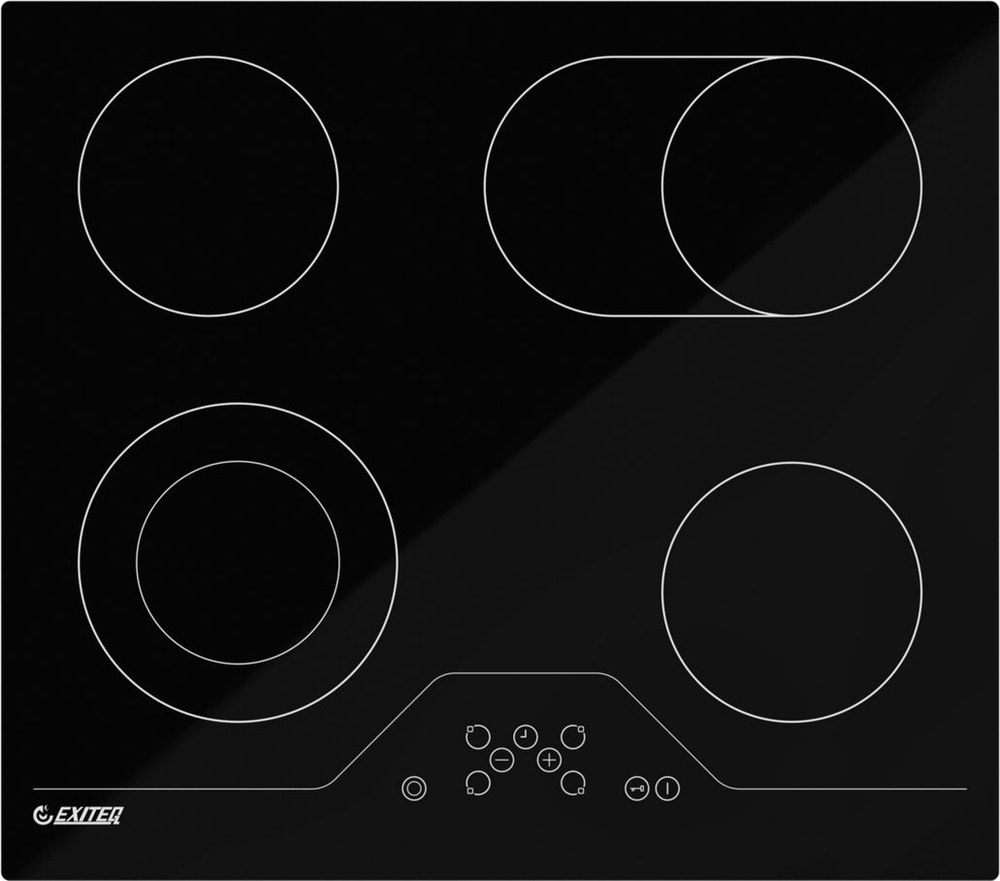 Варочная панель электрическая встраиваемая EXITEQ / Эксайтег EXH-303 с овальной зоной расширения черный #1