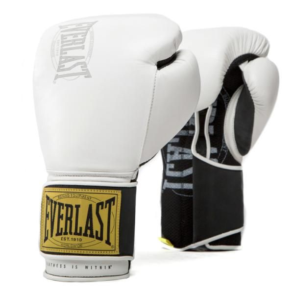 Перчатки тренировочные Everlast 1910 Classic PU_размер 10oz _белый_искусственная кожа  #1