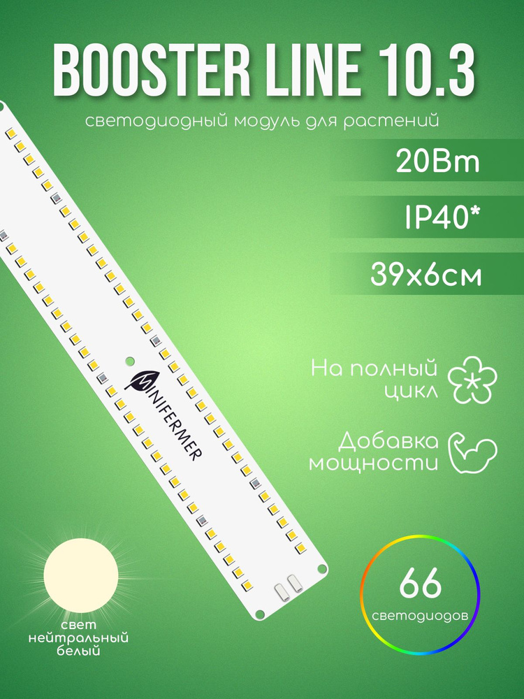 10.3 Садовая фитолампа booster line для растений, цветов и рассады с пластиковым драйвером / Светодиодная #1