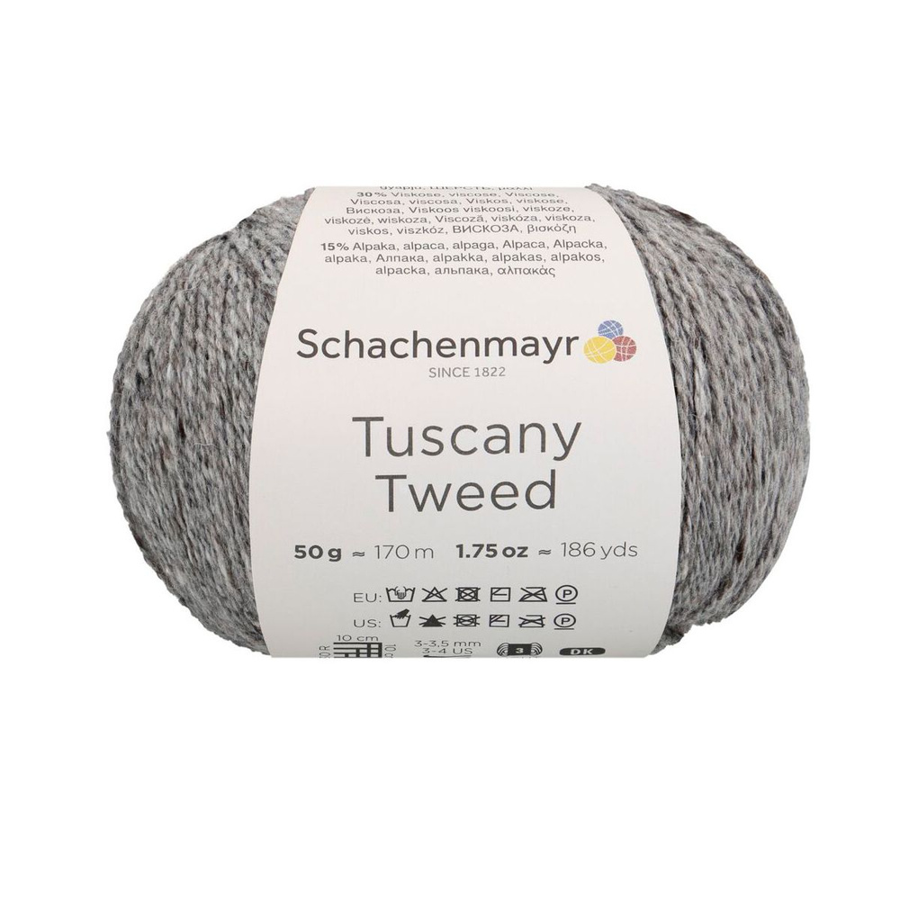 Tuscany Tweed /Таскани Твид/ пряжа Schachenmayr (55% шерсть, 30% вискоза, 15% альпака), 50г/170м, арт. #1