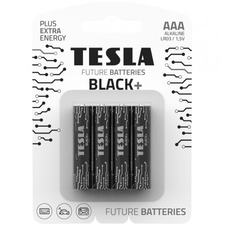 Tesla Батарейка AAA, Щелочной тип, 1,5 В, 4 шт #1