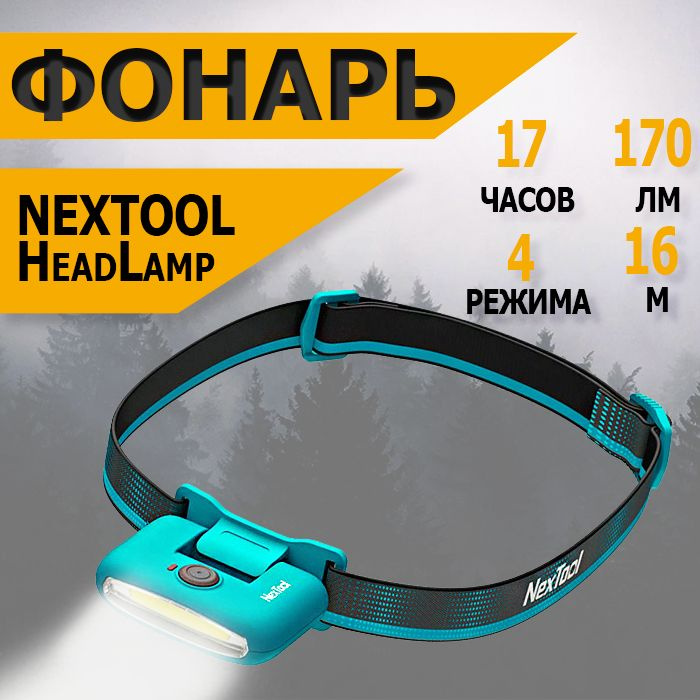 Фонарь налобный аккумуляторный светодиодный Nextool (Xiaomi) Multi Functional HeadLamp, синий NE20005 #1