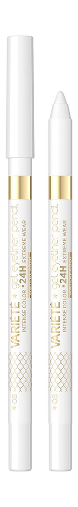 EVELINE Карандаш для глаз гелевый Variete Gel Eye Liner, 10 мл, 08 White #1