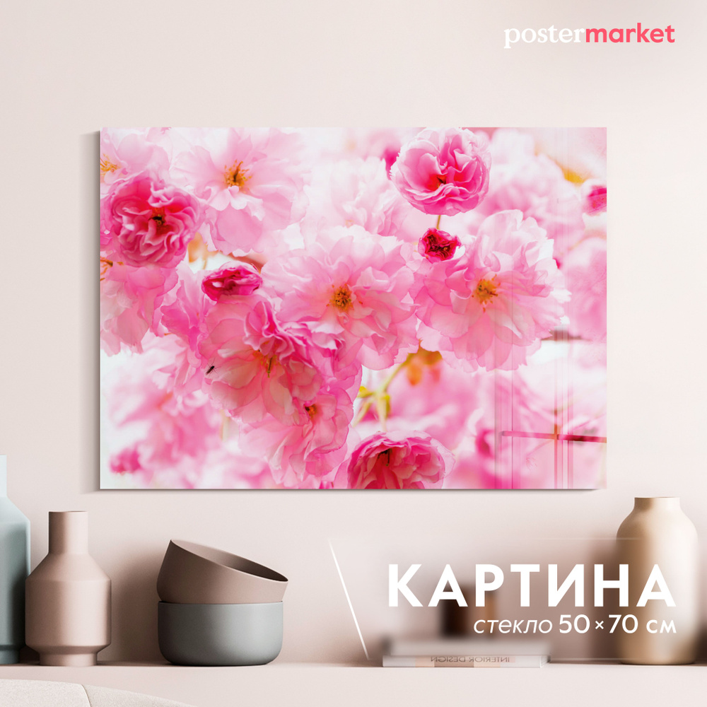 Картина на стекле Postermarket "Нежные цветы", 50х70 см #1