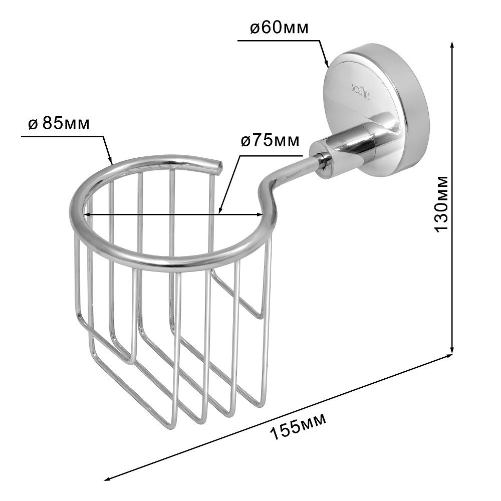 Держатель для дезодоранта Solinne хром 2512.008 #1