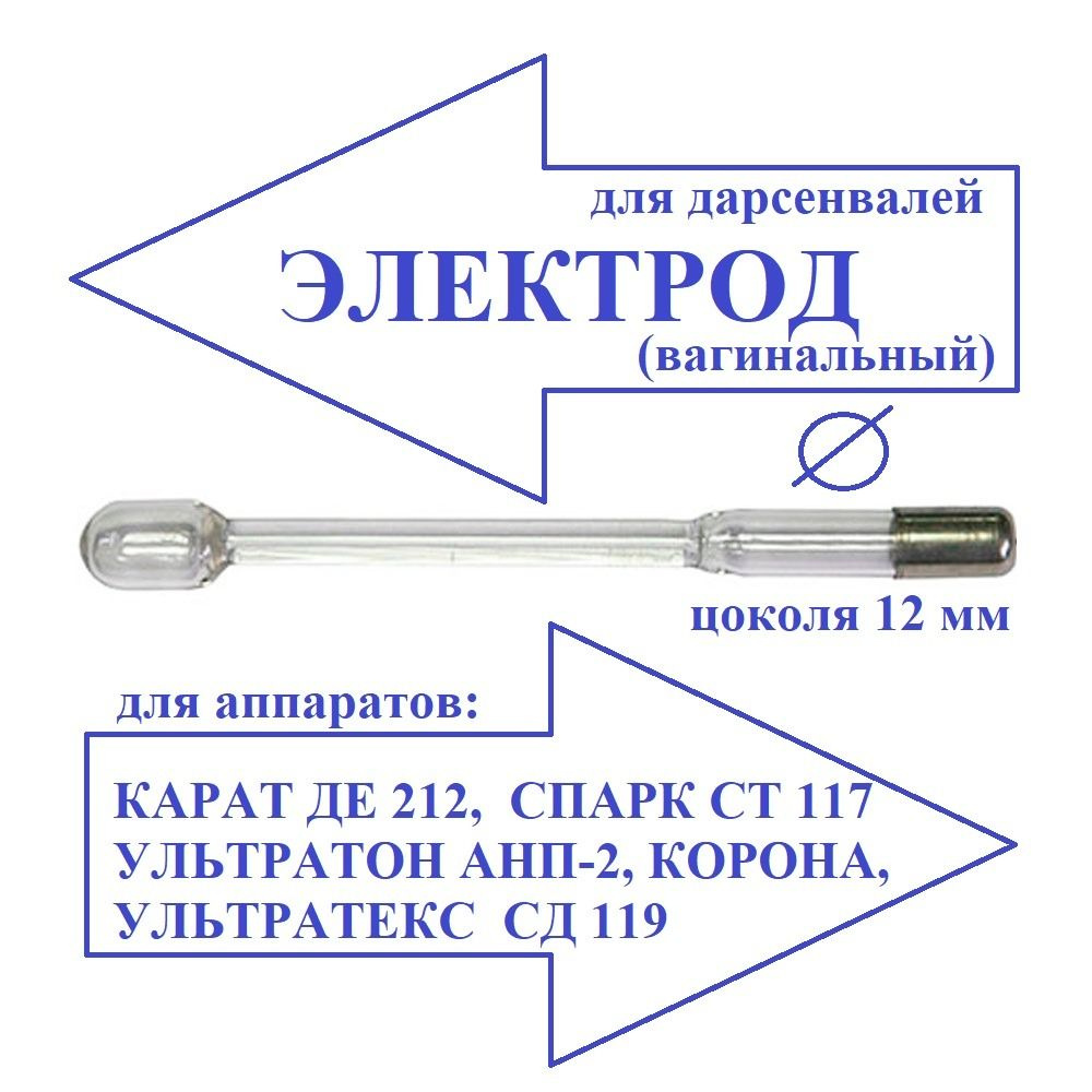 Электрод (насадка) Вагинальный для дарсонвалей: Карат ДЕ-212; Спарк СТ-117; Ультратек СД-199; Корона; #1