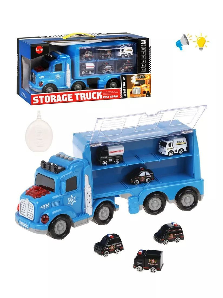 Игровой набор Автовоз с машинками Storage Truck Полиция TN-1228A #1