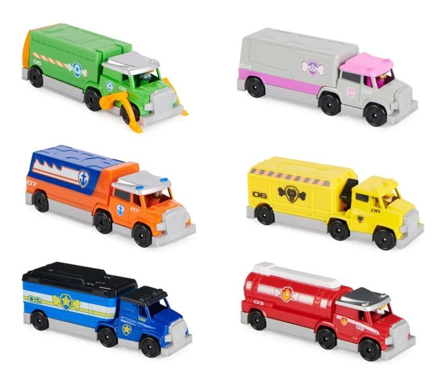 Машинка PAW Patrol, True Metal Collectible Die-Cast Toy Trucks, Big Truck Pups Series 1:55 Scale,6 шт. #1