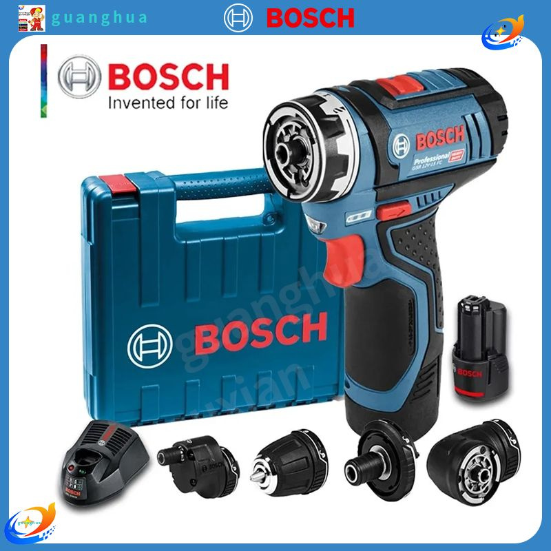 Дрель-шуруповерт Bosch GSR 12V-15 FC, 12 В, 30 Нм, 2 АКБ #1