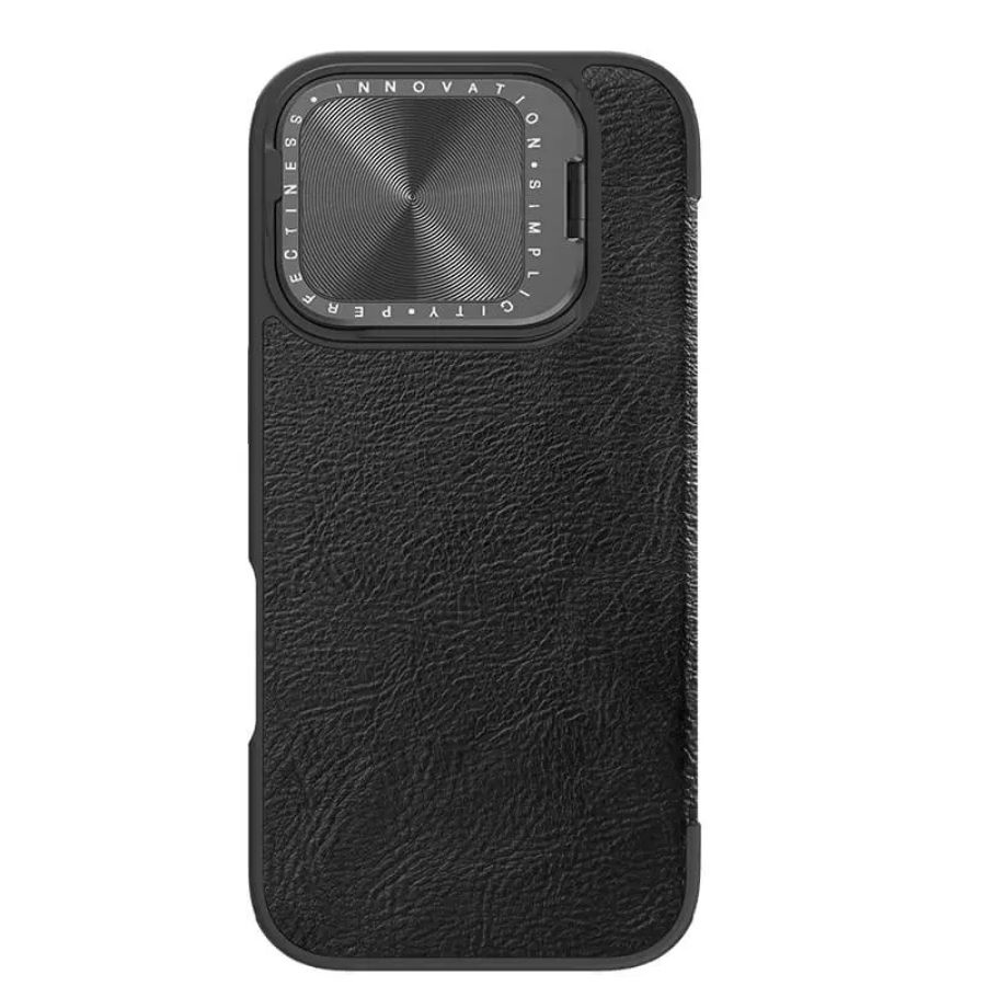 Чехол-книжка Nillkin Leather Qin PROP для iPhone 16 Pro Max (черный) #1